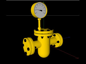 gas pipe line meter 3D मॉडल