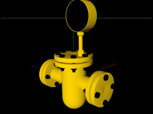 gas pipe line meter 3D मॉडल