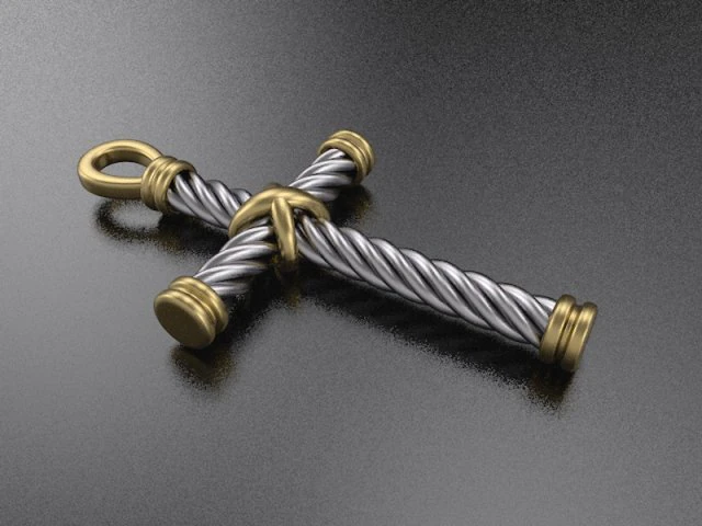 stylish cross rope 3d print model 3D Model .c4d .max .obj .3ds .fbx .stl .blend 