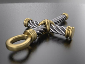 stylish cross rope 3d print model 3D Model