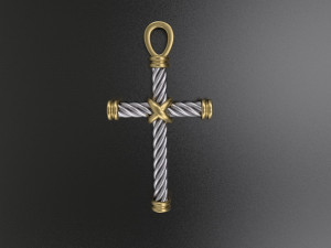 stylish cross rope 3d print model Modèle 3D