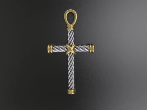 stylish cross rope 3d print model 3D Model