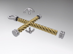 stylish cross rope 3d print model Modèle 3D
