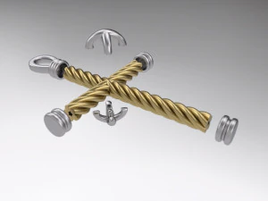 stylish cross rope 3d print model 3D Model