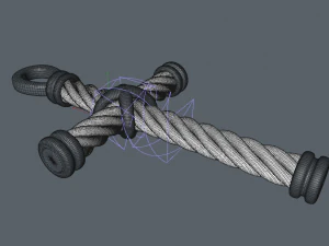 stylish cross rope 3d print model 3D Model