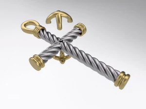 stylish cross rope 3d print model 3D Model