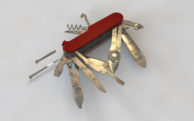 pisau swiss Model 3D .c4d .max .obj .3ds .fbx .stl .blend 