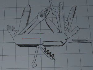 pisau swiss Model 3D