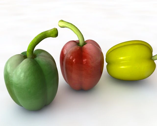 bell peppers 3D Model .c4d .max .obj .3ds .fbx .stl .blend 