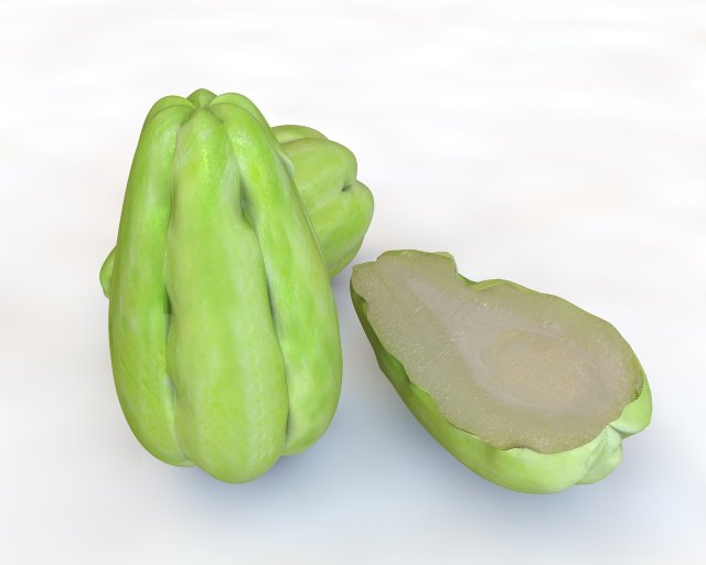 chayote 3D Model .c4d .max .obj .3ds .fbx .stl .blend 