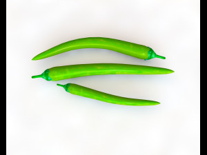 chili green pepper 3D Model