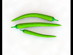 chili green pepper 3D Model