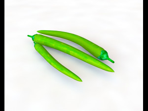 chili green pepper 3D Model