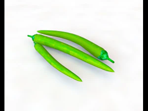 chili green pepper 3D Model