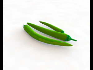 chili green pepper 3D Model