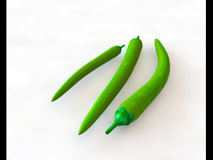 chili green pepper 3D Model