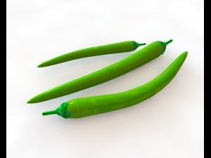 chili green pepper 3D Model