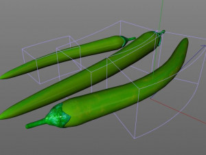 chili green pepper 3D Model
