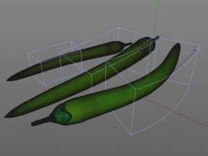 chili green pepper 3D Model