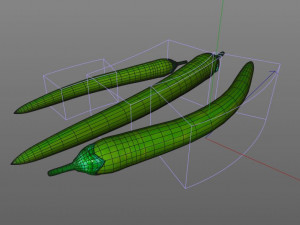 chili green pepper 3D Model