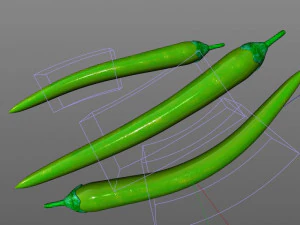 chili green pepper 3D Model