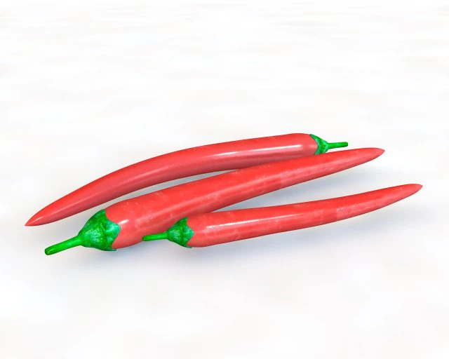 मिर्च लाल मिर्च 3D मॉडल .c4d .max .obj .3ds .fbx .stl .blend 