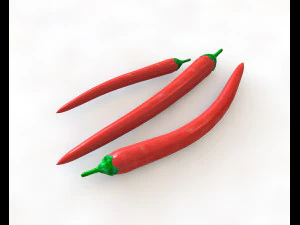 मिर्च लाल मिर्च 3D मॉडल