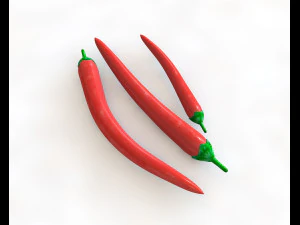 मिर्च लाल मिर्च 3D मॉडल