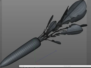 rabanete daikon Modelo 3D