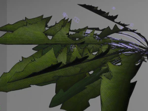 folhas de dente de le&atilde;o Modelo 3D