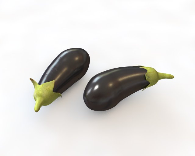 eggplant brinjal 3Dモデル .c4d .max .obj .3ds .fbx .stl .blend 