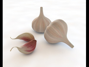 garlic clove 3Dモデル