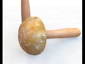 brown slim mushroom 3D Model