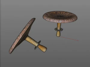 brown wide top mushroom 3D Model