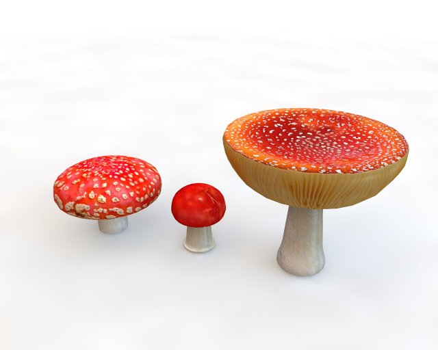 red mushroom Modelo 3D .c4d .max .obj .3ds .fbx .stl .blend 