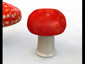 red mushroom 3D Model
