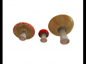 red mushroom 3D Model