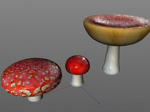 red mushroom Modelo 3D