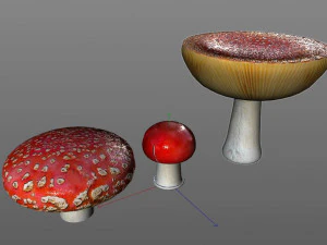red mushroom 3D Model