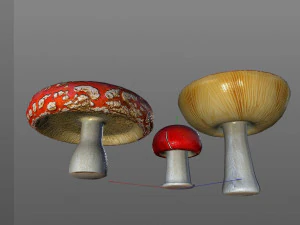 red mushroom 3D Model