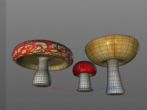 red mushroom Modelo 3D