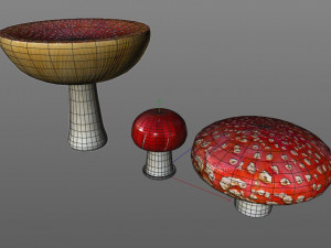 red mushroom Modelo 3D
