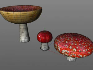 red mushroom 3D Model