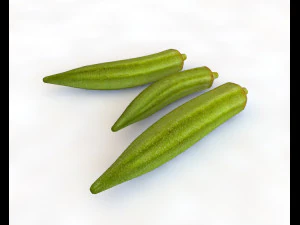 okra lady finger 3D Model