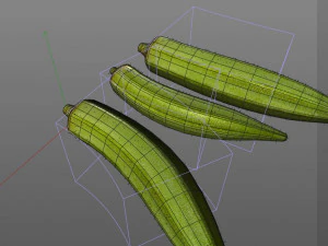 okra lady finger 3D Model