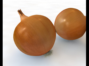 yellow onion Model 3D