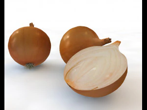 ż&oacute;łta cebula Model 3D