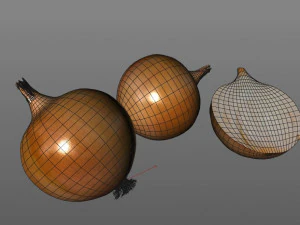 ż&oacute;łta cebula Model 3D