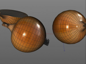 yellow onion Model 3D