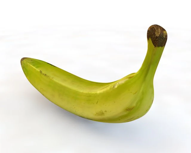 plantain yellow green 3D Model .c4d .max .obj .3ds .fbx .stl .blend 